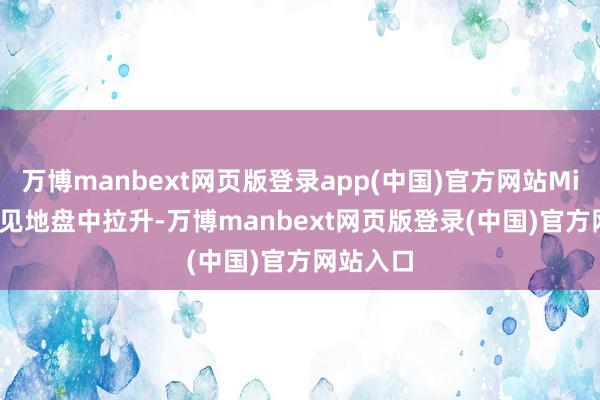 万博manbext网页版登录app(中国)官方网站MicroLED见地盘中拉升-万博manbext网页版登录(中国)官方网站入口